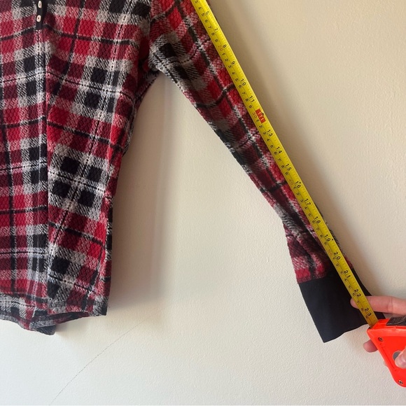 Nautica Red Black Plaid Thermal Pajama Set Women’s Size Medium Holiday Christmas - Picture 6 of 16